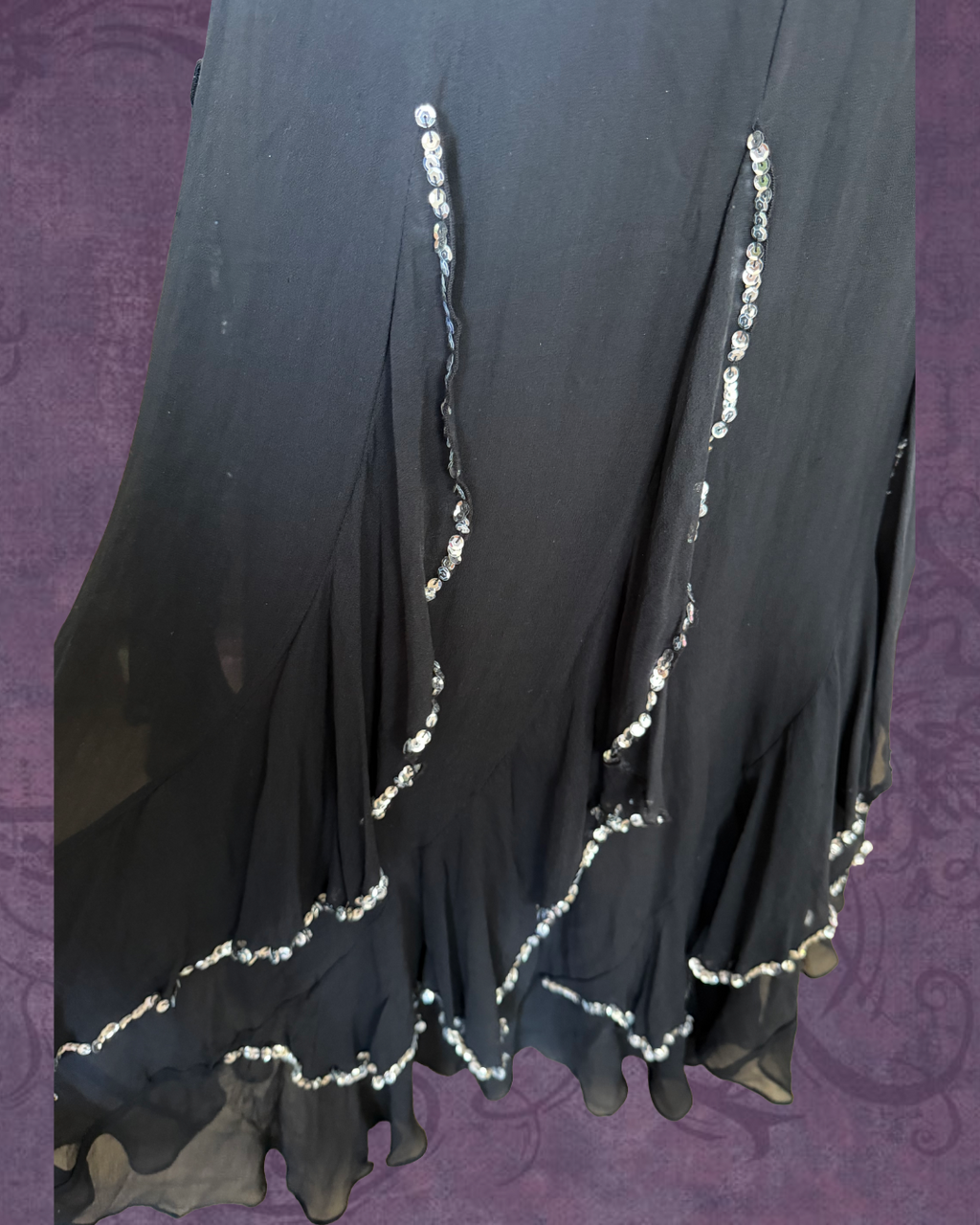 Jellyfish sequined maxi skirt