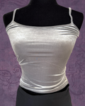 Silver velvet tank top