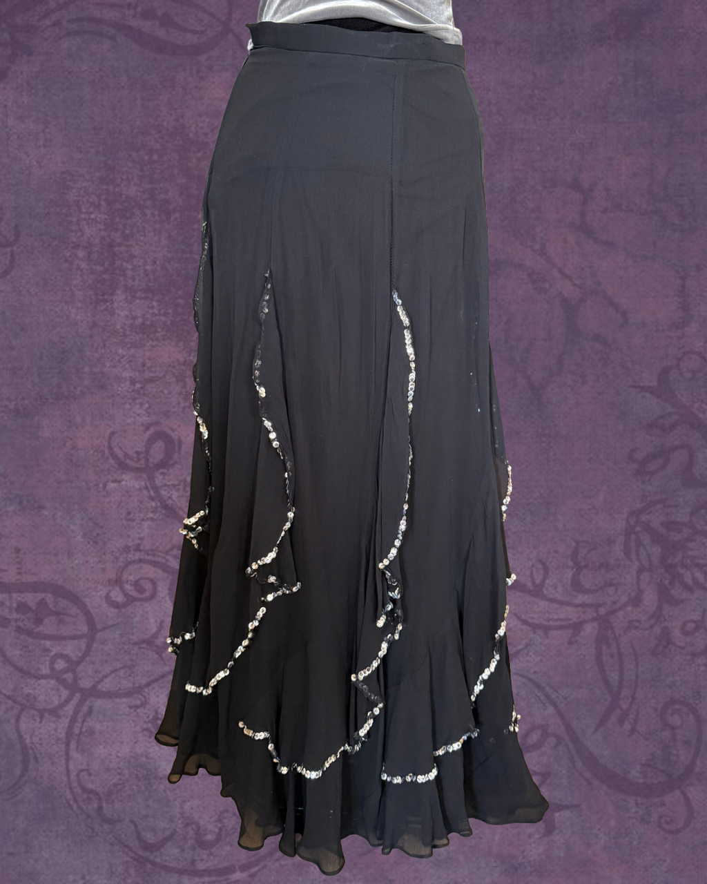 Jellyfish sequined maxi skirt