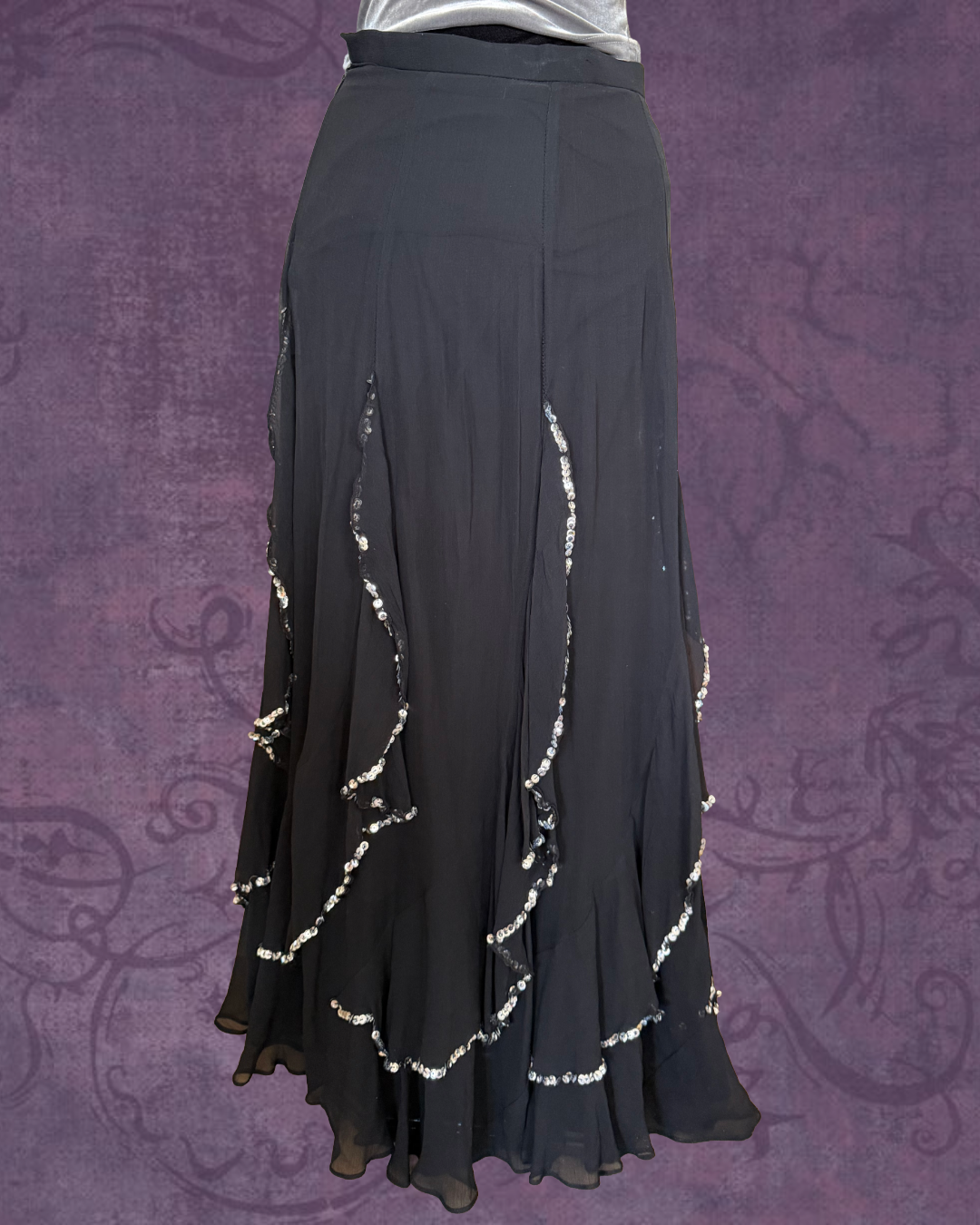 Jellyfish sequined maxi skirt