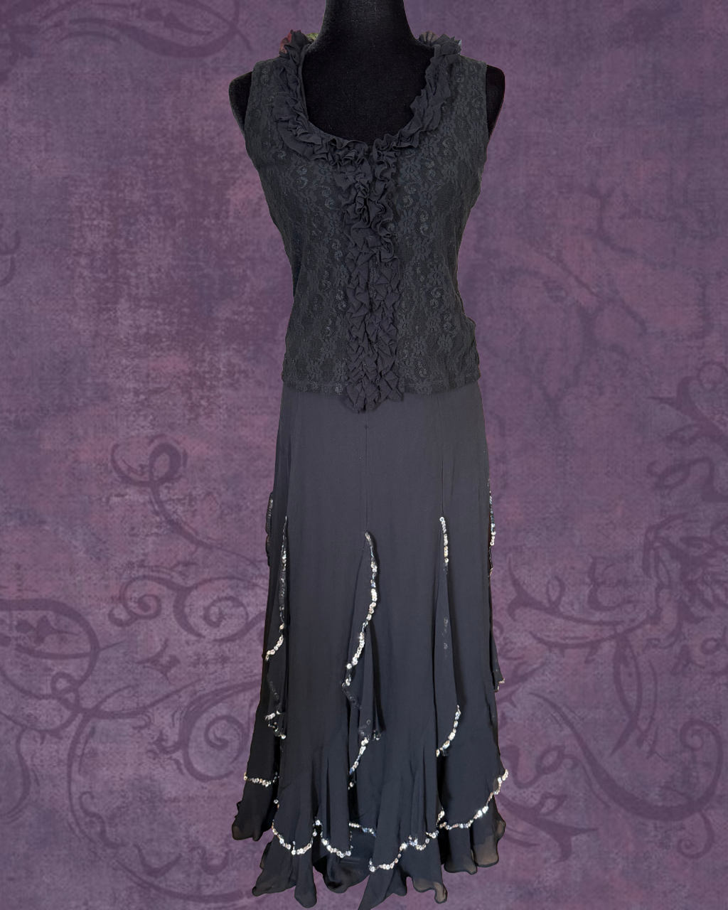 Jellyfish sequined maxi skirt
