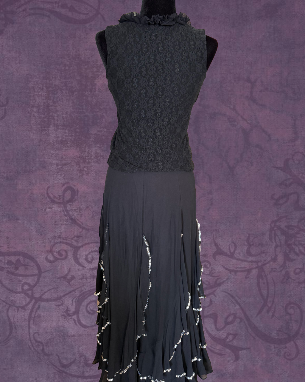 Lace ruffle tank