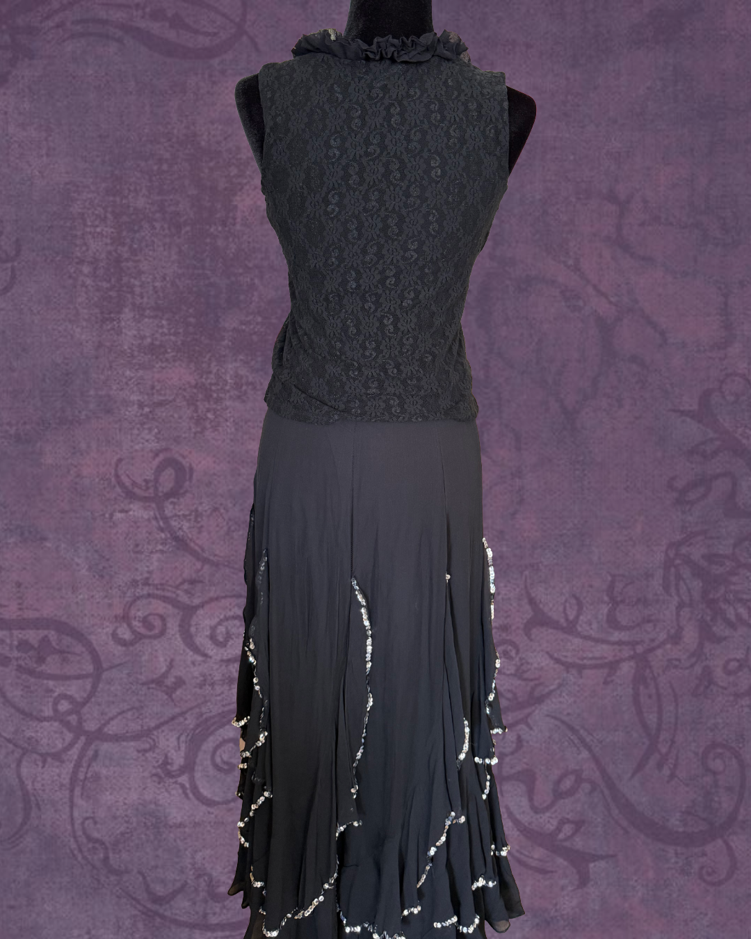 Lace ruffle tank