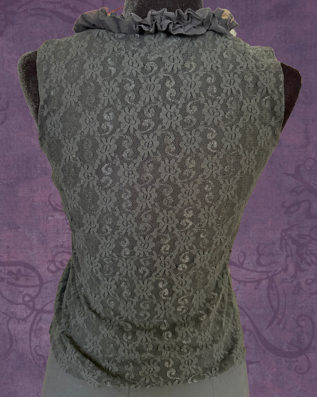 Lace ruffle tank