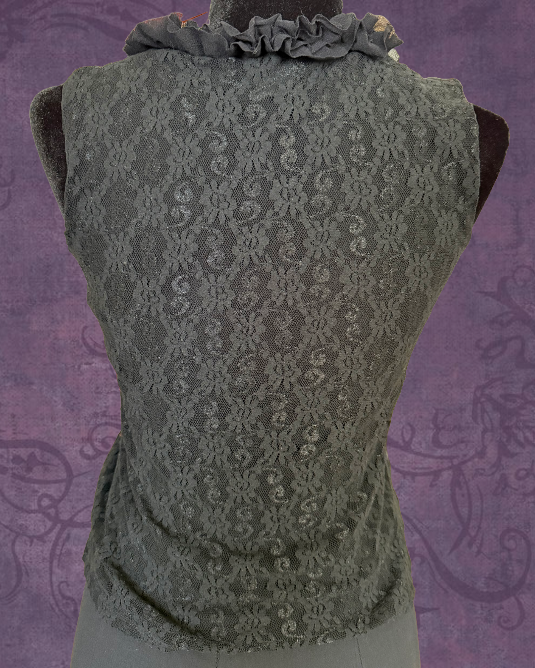 Lace ruffle tank
