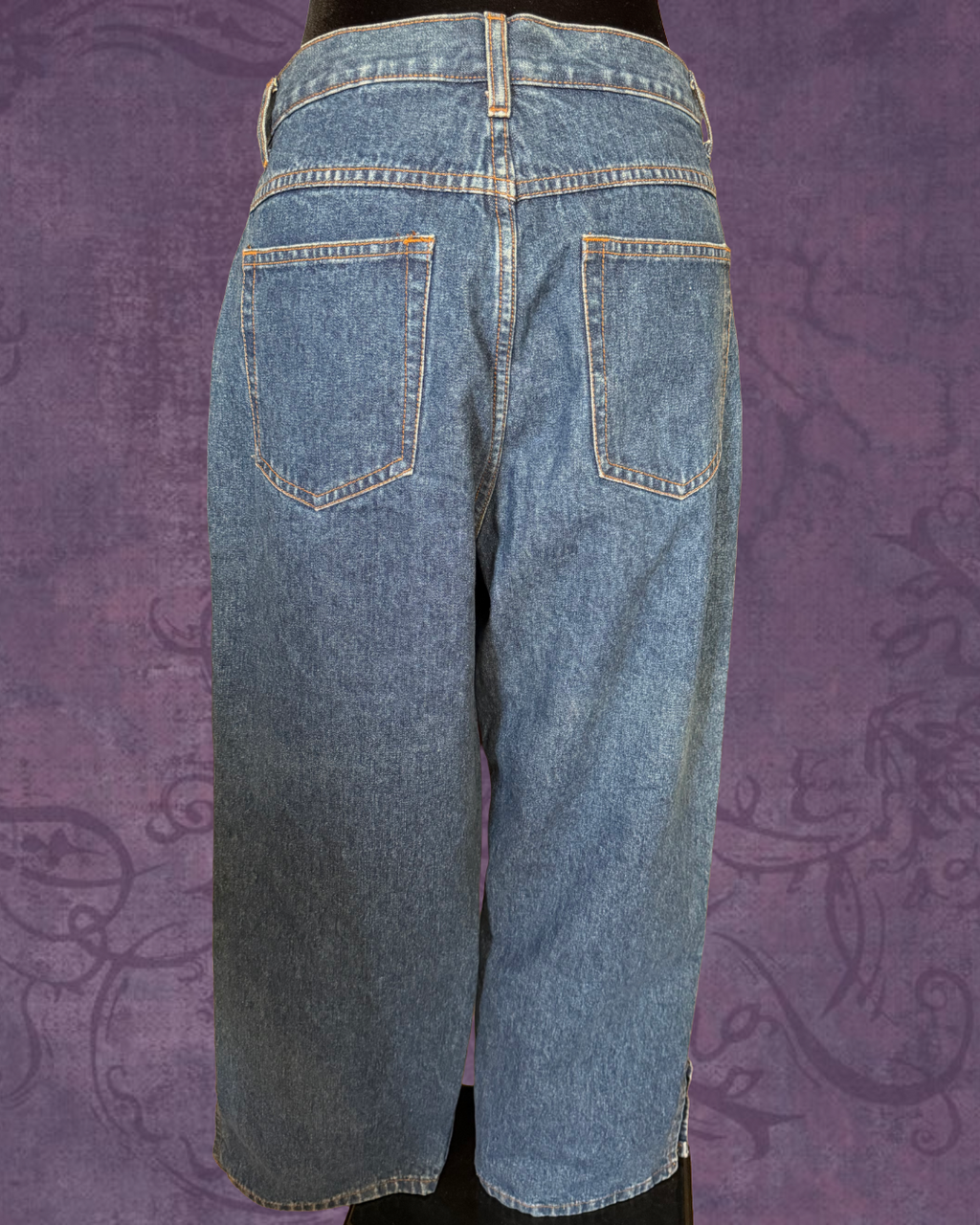 Embroidered floral jeans
