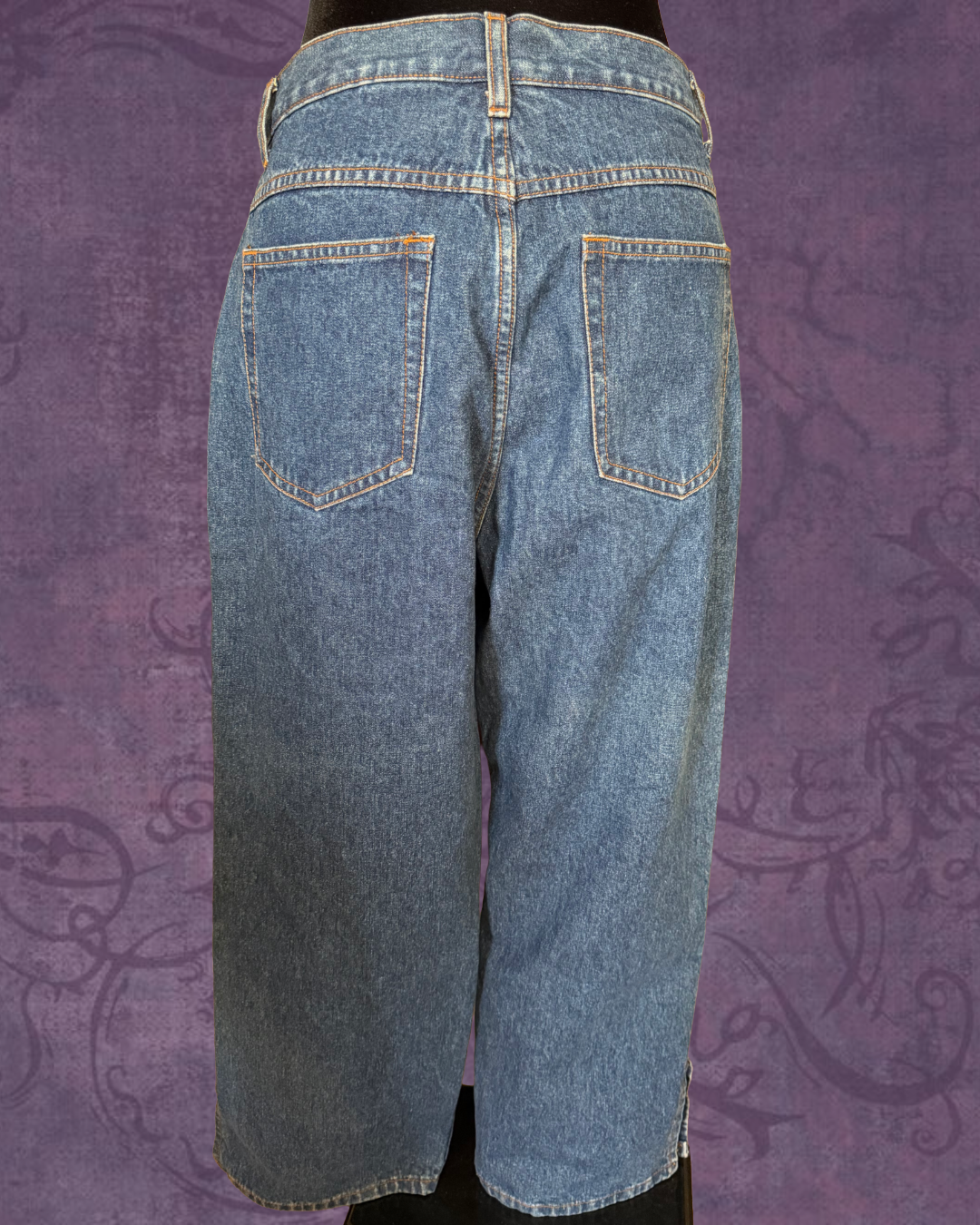 Embroidered floral jeans
