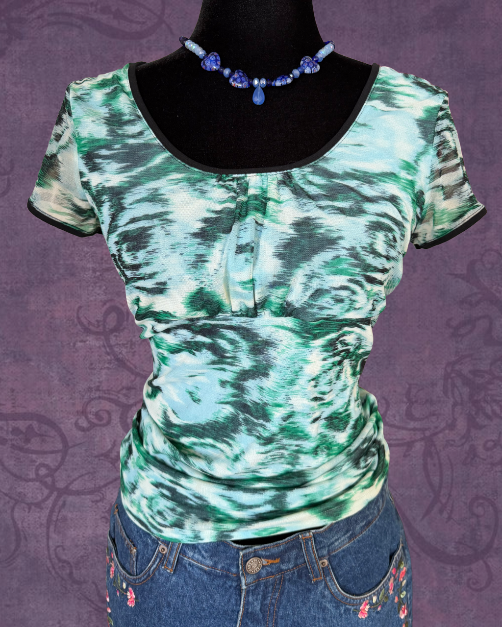 Y2K babydoll waves top